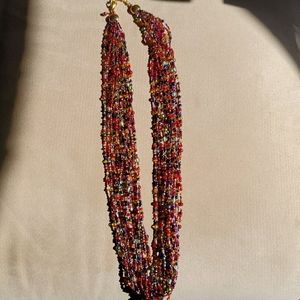Beautiful multistrand glass beads necklace